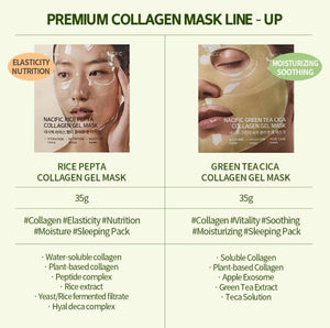 NACIFIC Rice Pepta Collagen Gel Facial Mask (Green Tea Cica)